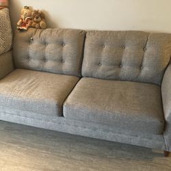 Couch, arm chair with storage ottoman