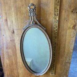 Antique Mirror With Gilded Wood Frame