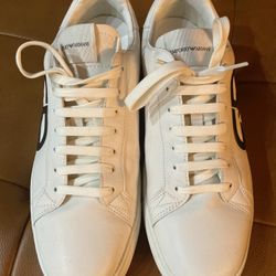 Emporio Armani Men’s White Sneakers Size 11