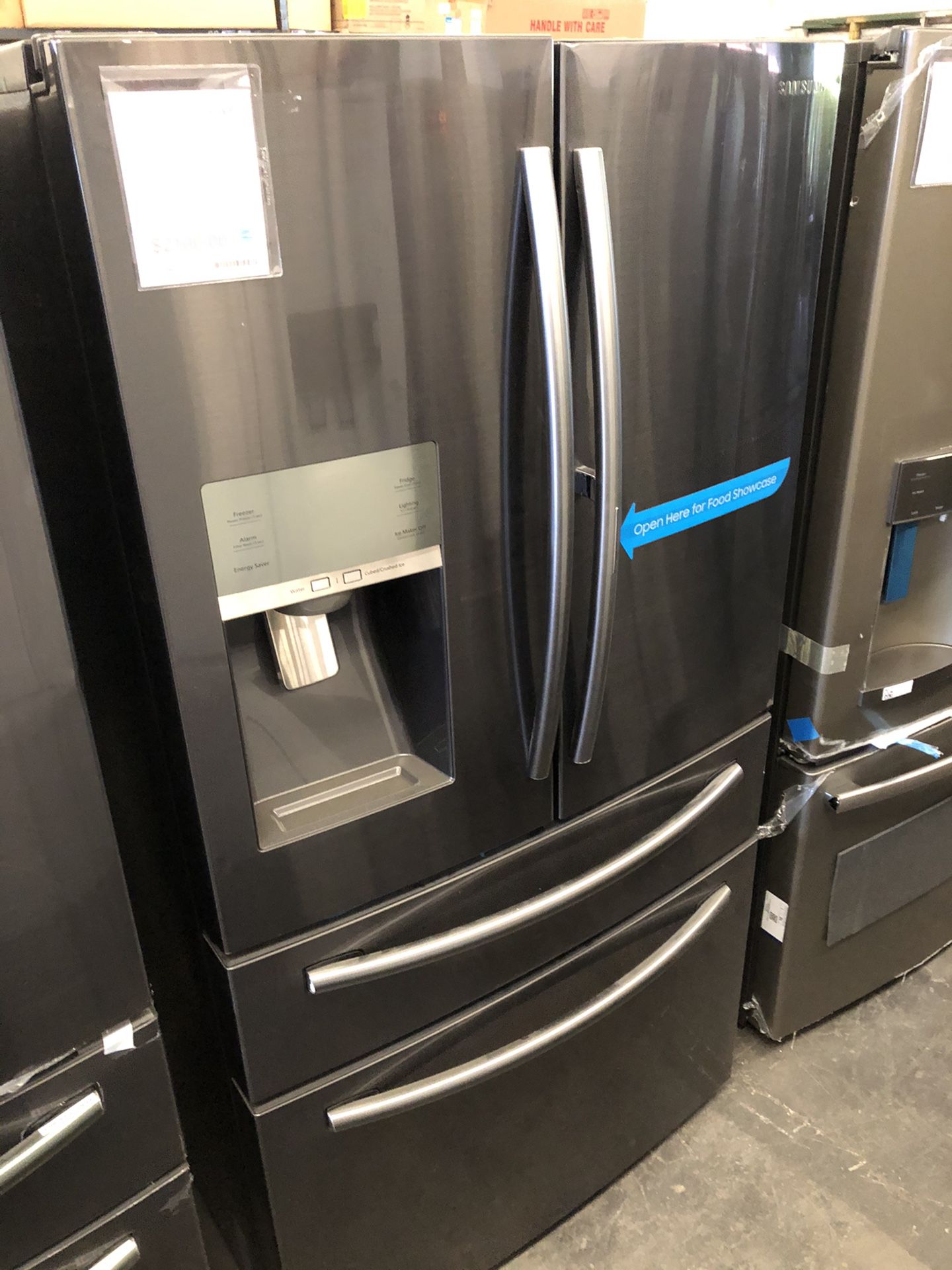 Samsung Black Stainless Steel 28 Cu. Ft. 4-Door French Door Food Showcase Refrigerator