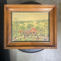 Folk Art “Schools Out” By E. Melvin Bolstad