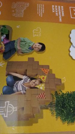 Kids block building.