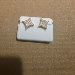 Gold Over Silver Earrings 