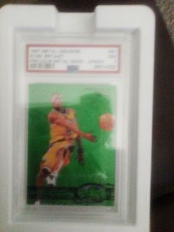 1997 Metal Universe Kobe Bryant precious gem-green PSA 7 Reprint