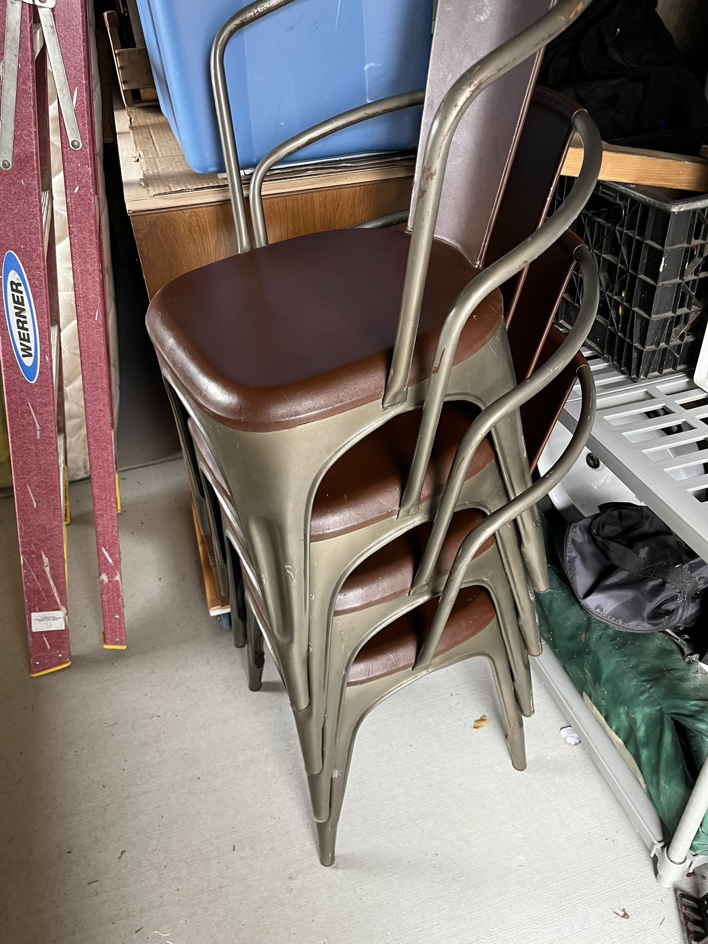 Set of 4 Vintage Metal Chairs