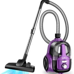 Zefiro Canister Vacuum, Upgraded 1600W Bagless Canister Vacuum Cleaner, Auto Cord Rewind, Washable HEPA Filter, XL Dust Cup, Tools for Hard Floors, Ca