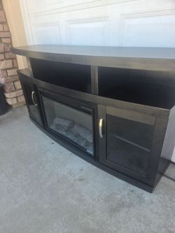TV Stand with Electric Fireplace Insert
