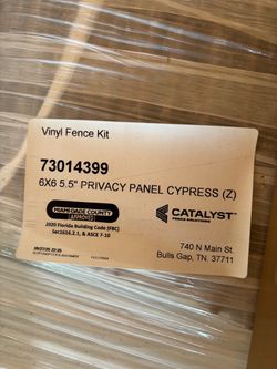 Catalyst Vinyl Fence Kit 6x6 Privacy Panel Cypress