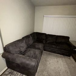 Dark Grey/blue Sectional 