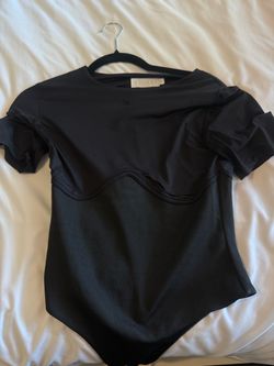 Meshki Black Short Sleeve Bodysuit