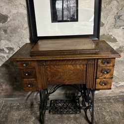 antique Franklin Oak Sewing Machine