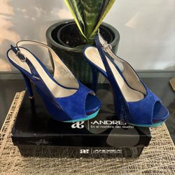 Blue High Heels, Size 7