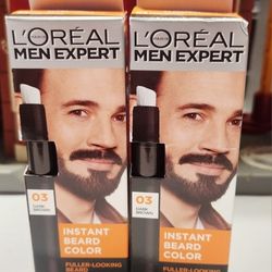 (2) L'Oréal Paris Instant Beard Dark Brown 03, 0.05 fl oz