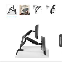 Staples Dual Monitor For Up To 30” Monitors, Black