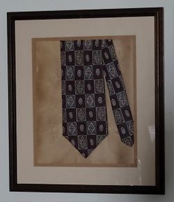 Mixed Media Original Found Art Framed Necktie by Christian Skelley ā 12x15