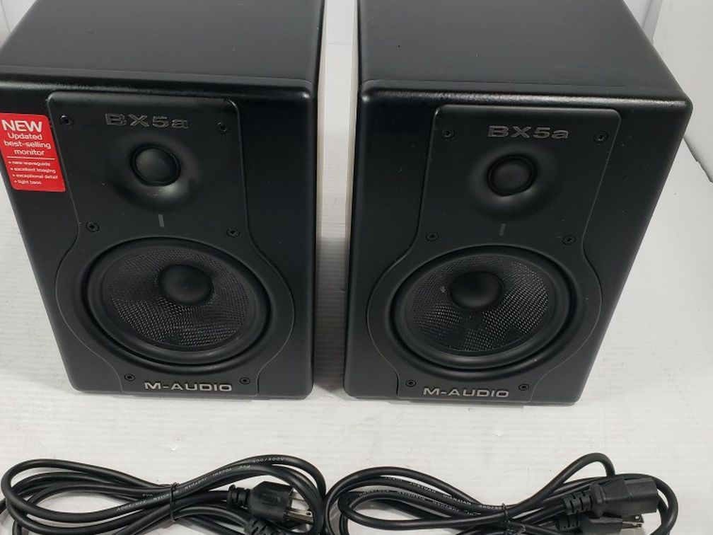 M-Audio Studiophile BX5a Deluxe Studio Reference Monitor Speakers ●●TESTED●●