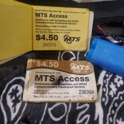 MTS ADA RIDE  Booklets 10 tickets Each Booklet 