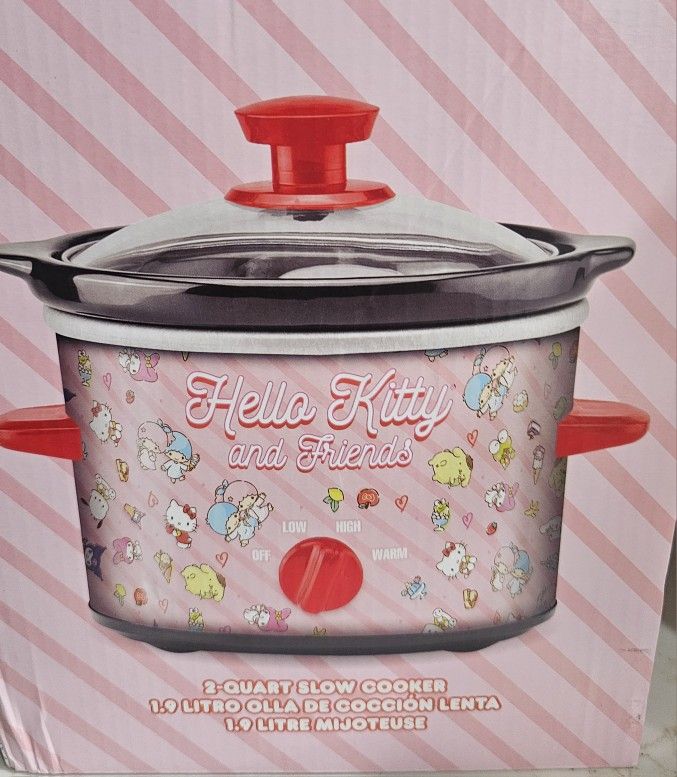 New Sanrio Hello Kitty and Friends 2qt pink crock pot easy to use and easy to use