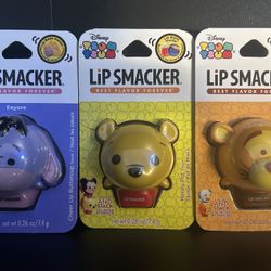 Disney Tsum Tsum Lip Smackers - Eeyore, Winnie the Pooh, Tigger