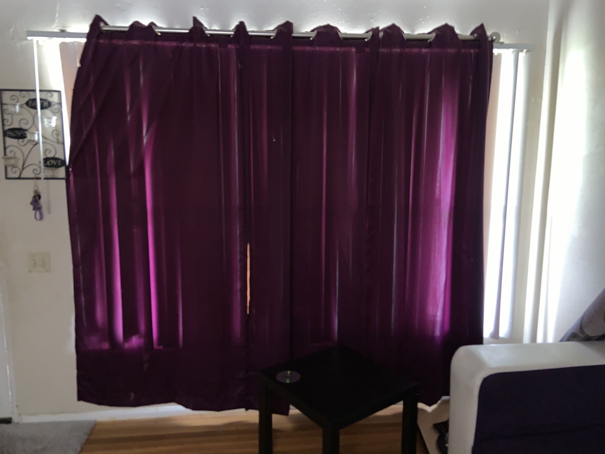 Purple And White Couch Set