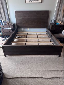 Cal King bed frame solid wood