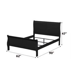 Queen Size Bed, Box Spring And Mattress 