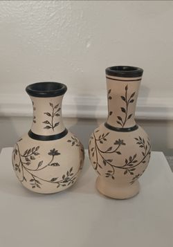 80s/ 90s / vintage ceramic vases set of 2