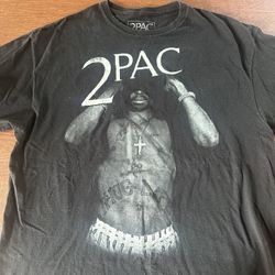 Vintage XL 2PAC Tupac Shakur Rap T-Shirt Graphic Tee