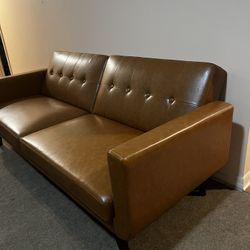  Brand New  Couch Sofa Futon Sleeper Flux Leather 