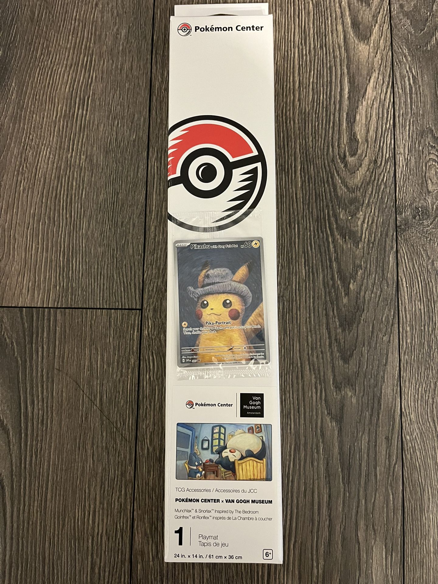 Pokemon Van Gogh Snorlax Playmat + Pikachu Promo Card