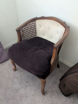 Vintage French Provincial Cane Back Accent Chair
