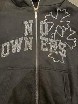 No Owners Rhinestone Full Zip-up Cross Hoodie for Sale in Los Angeles, CA -  OfferUp