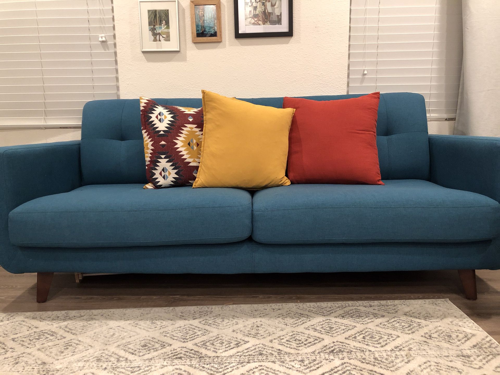 Living Spaces Allie Jade 82” Sofa