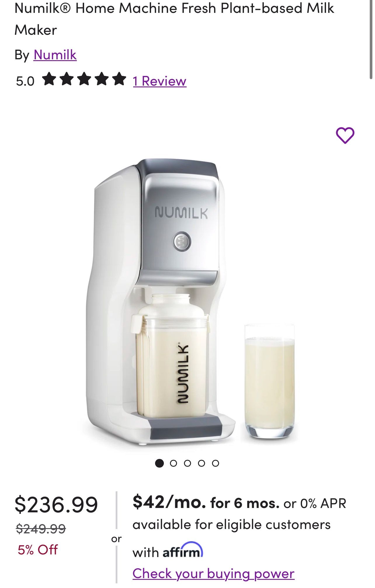 Numilk Home Machine - 32oz Nut Milk Maker
