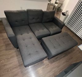 In Great Condition, Grey Sectional Couch, all pieces included