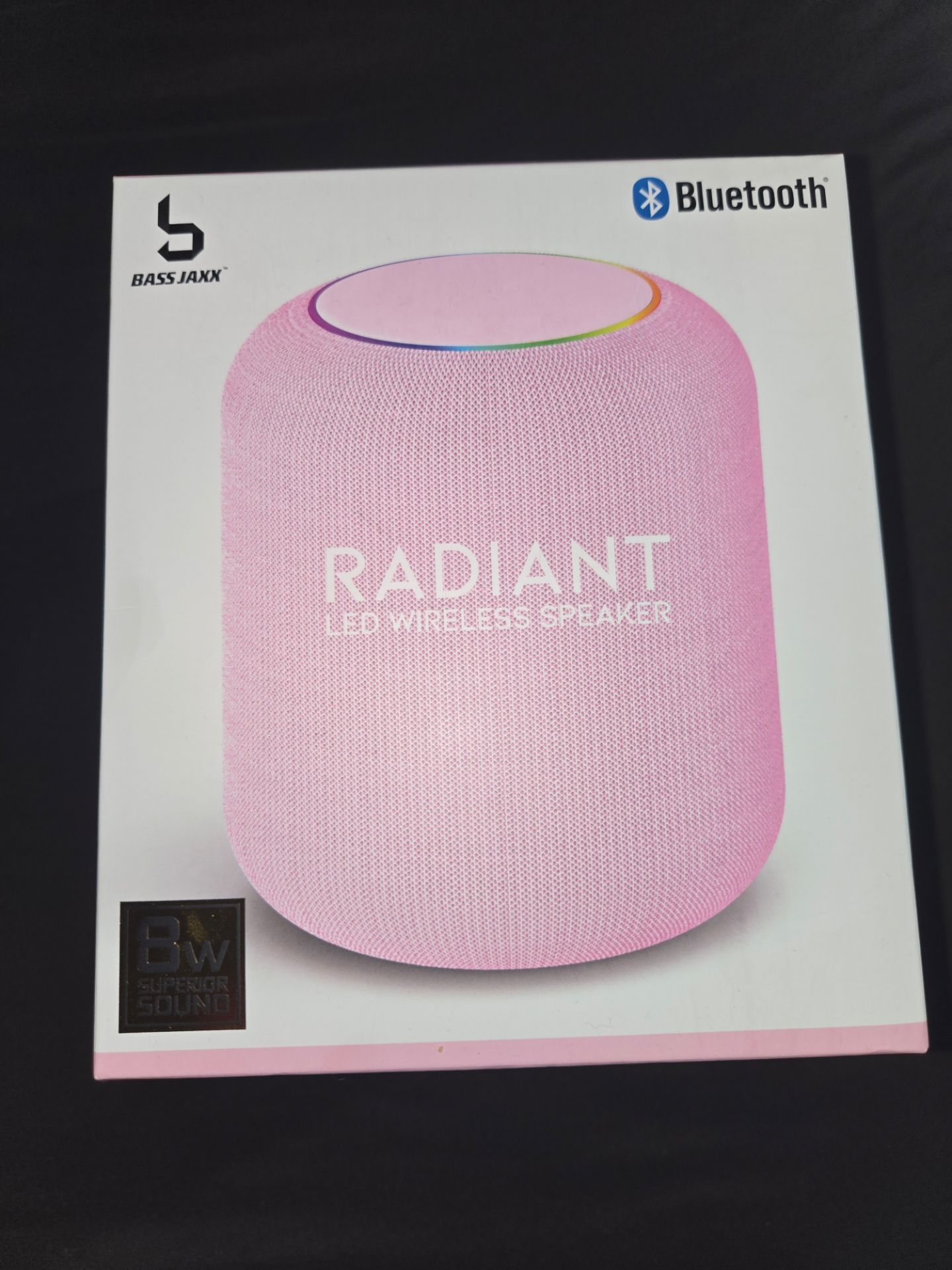 Radiant Portable Wireless Bluetooth Speaker with LED Lights – Pink ( Brand New)