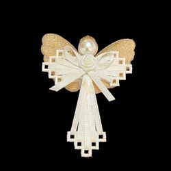 Elegant Handmade Vintage Fabric Angel Accent Brooch