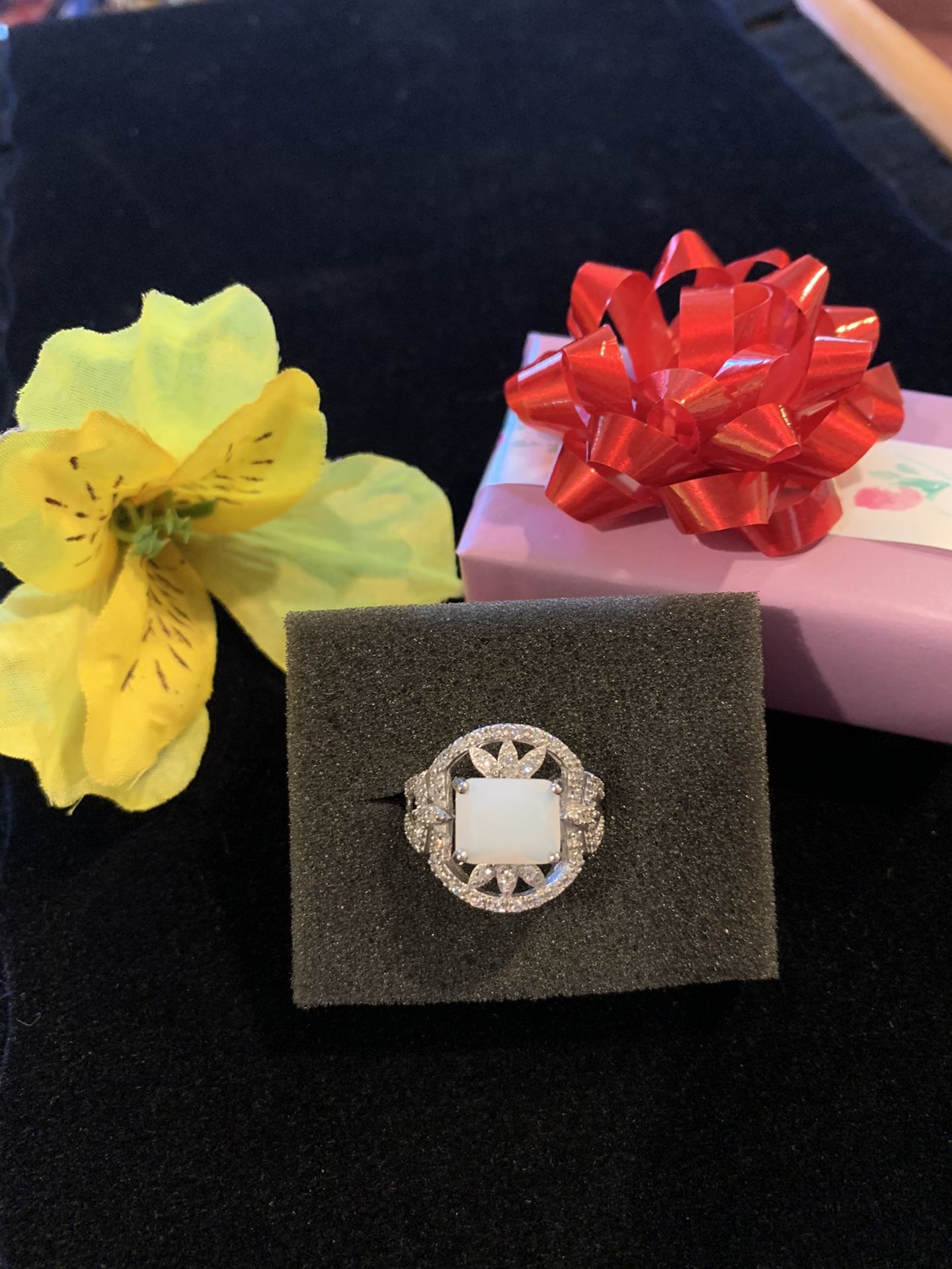 Genuine Opal & Sapphire .925 Ring