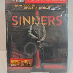 Sinners (4K Ultra HD + Blu-ray + Digital) Limited Edition SteelBook NEW/SEALED
