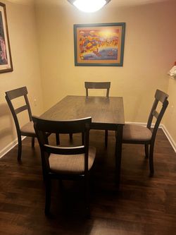 5-piece gray table set