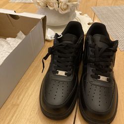 Nike Black Air Force Ones New 10.5