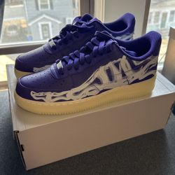 Nike Air Force 1 Low Purple Skeleton Size 9.5