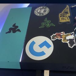 Custom Ps4 With Black And Gold Controller