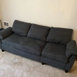 Gray/ Blue Couch