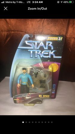 Star Trek classic Trek Warp Factor Series Mirror Mirror Mr. Spock figure. New In box! Approximately 5 inches This will be shipped with care in a bub