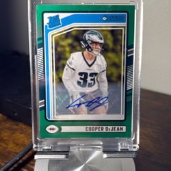 Cooper De Jean Donruss  Philadelphia Eagles Rated Rookie Autographed Card 