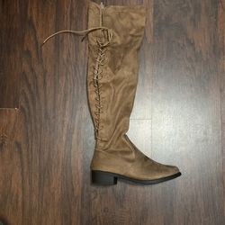 Laced Up Knee High Boots