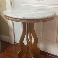 Marble Top End Table