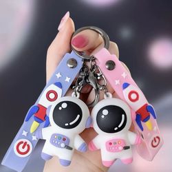 2pcs Austronaut Keychain Blue and Pink