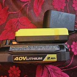 Ryobi 40V Lithium Battery and Charger Kit